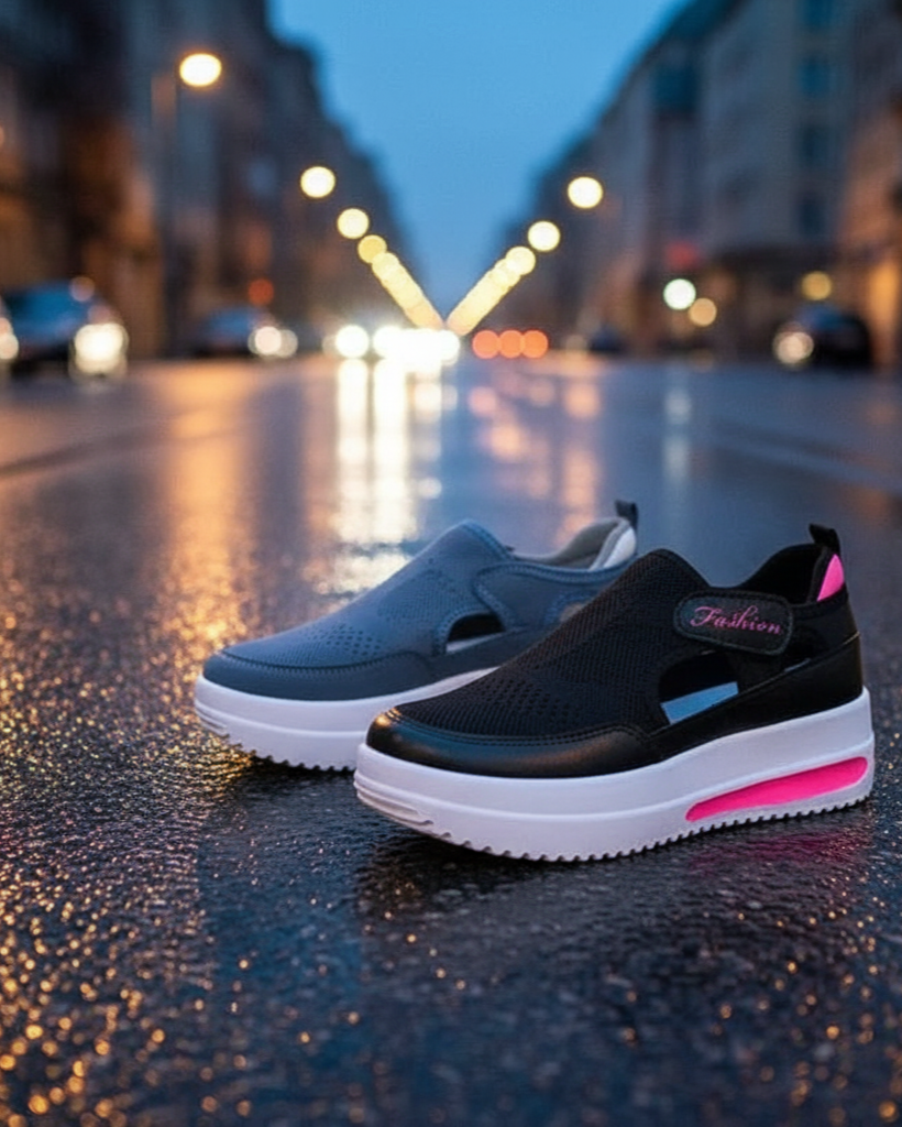 Suecos Stella Noir Fashion™—💎 ¡Elegancia urbana + confort ortopédico en un solo calzado!
