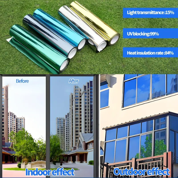 Papel Polarizado Reflectivo Ventanas