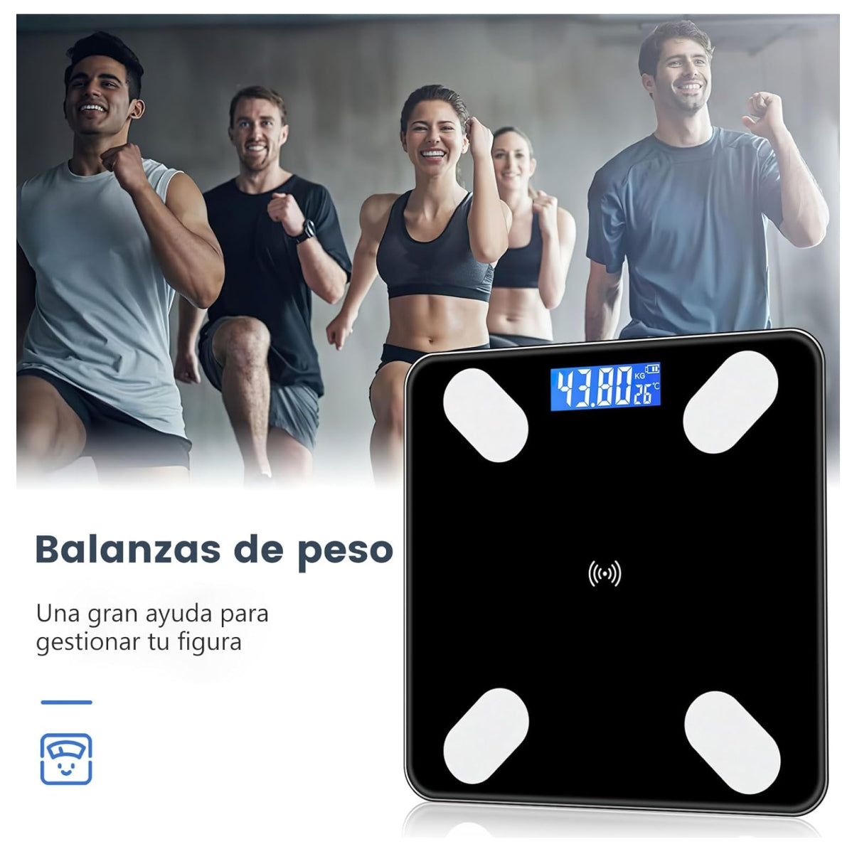 Bascula Pesa Persona Con Bluetooth