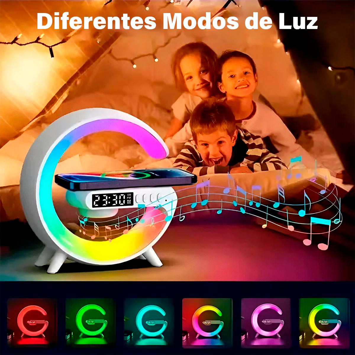 TECNO LÁMPARA 4 EN 1 Parlante🤩 Bluetooth➰ Cargador⚡ G63