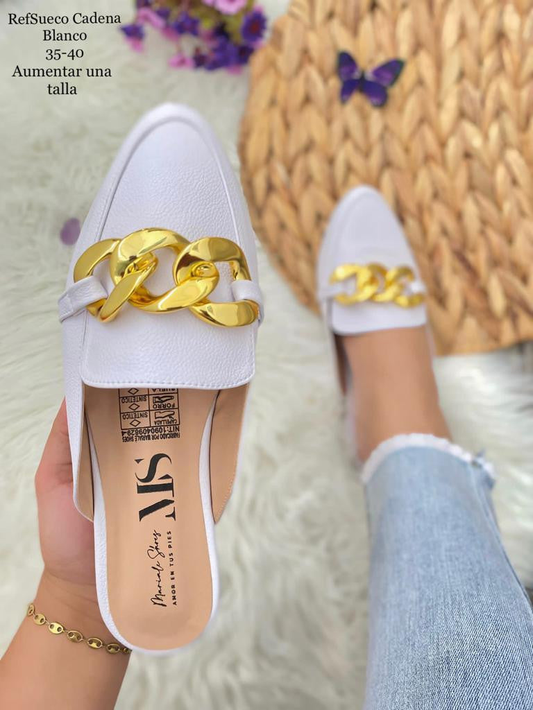 Sueco Premium Elegance™ con Cadena dorada