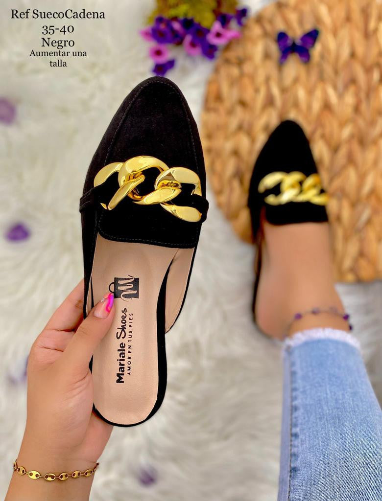 Sueco Premium Elegance™ con Cadena dorada