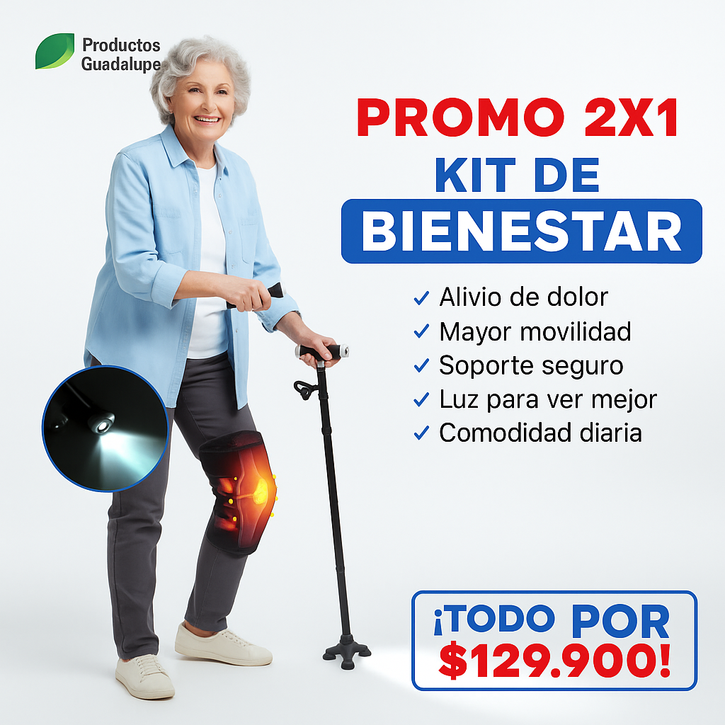 Bastón reforzado™ LED avanzada!+ Rodillera térmica Force™! +Regalo por compras!