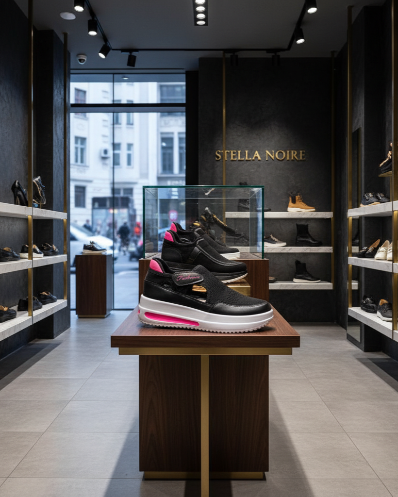 Suecos Stella Noir Fashion™—💎 ¡Elegancia urbana + confort ortopédico en un solo calzado!