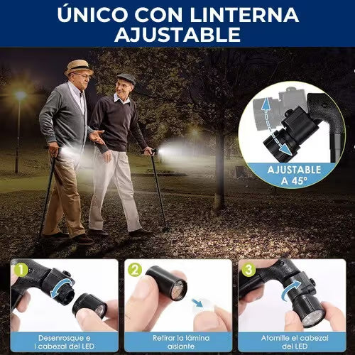 Bastón reforzado™ con iluminación LED avanzada!