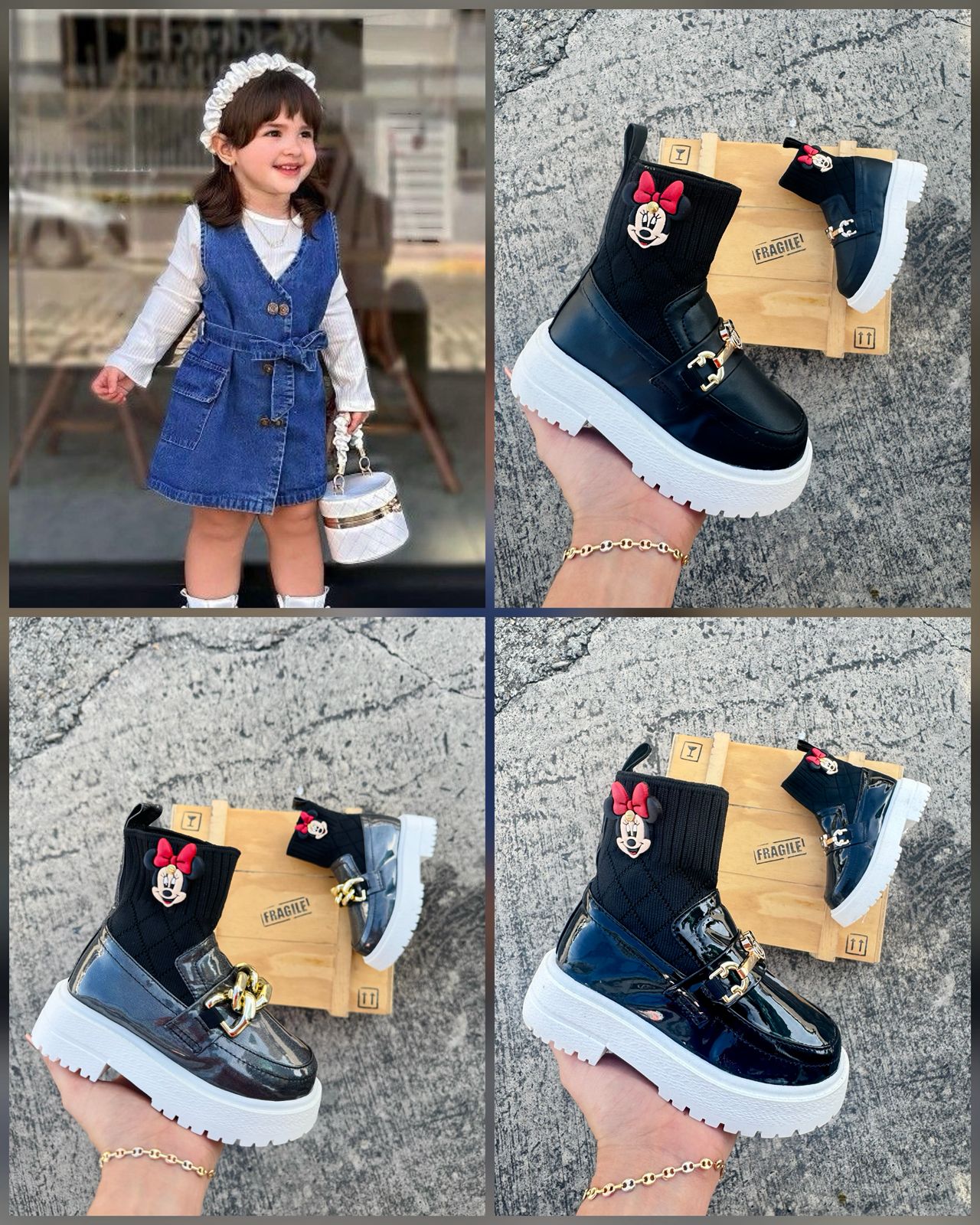 ¡Botas MINNIE Media Kids!