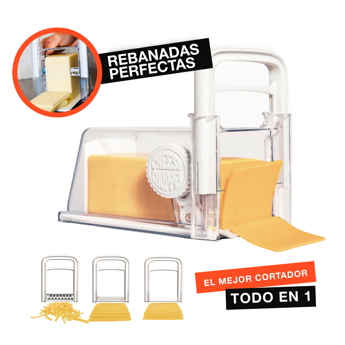 Rebanador de queso TODO en 1!!!
